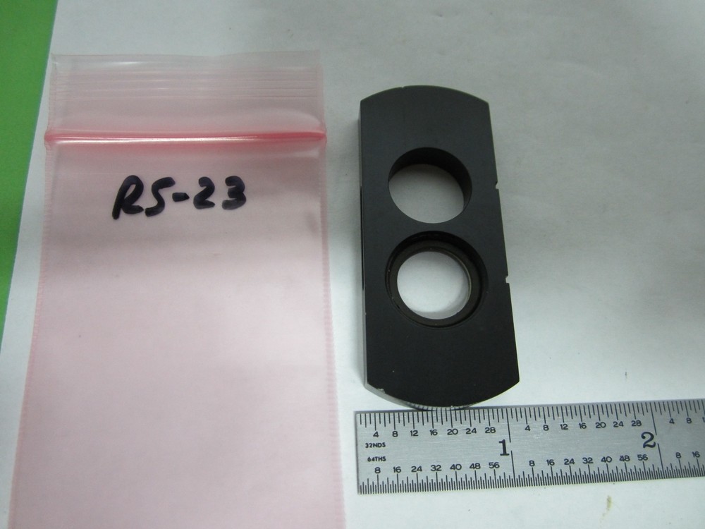 MICROSCOPE PART FILTER SLIDE + LENS OPTICS AS IS BIN#R5-23