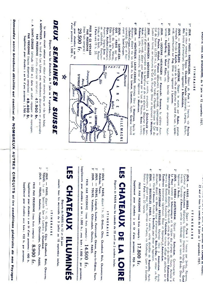 1957 ADVERTISEMENT BUS TRAVEL