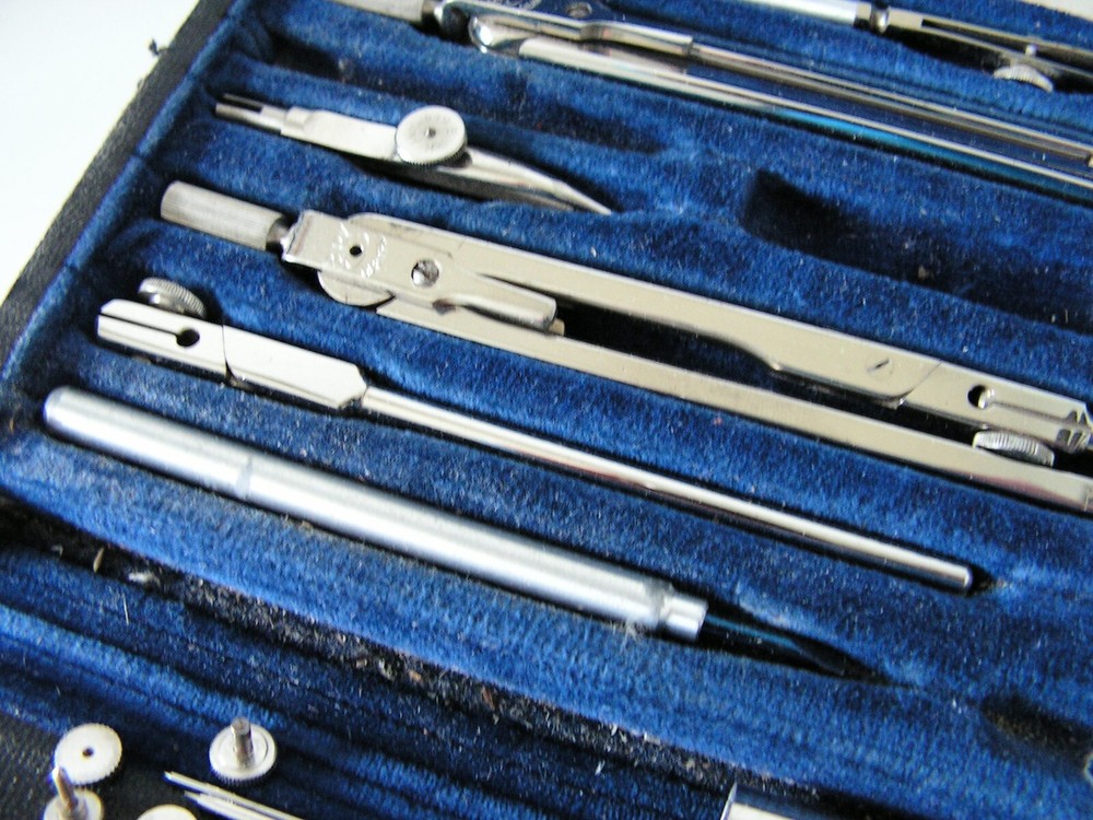 VINTAGE Draughtsman's / Engineers TECHNICAL DRAWING INSTRUMENTS Made in GERMANY