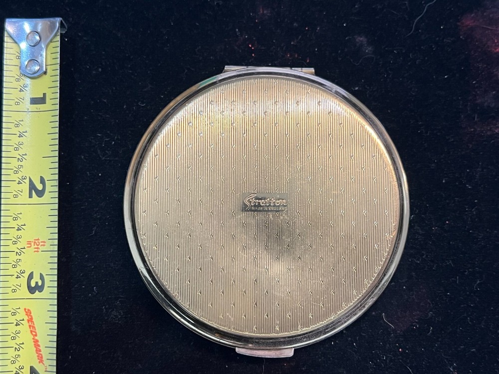 1950's Stratton Gold Tone Star Burst- Folding wCompact/ Mirror