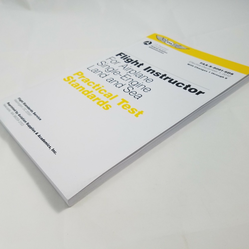 ASA Practical Test Standards PTS Flight Instructor CFI Single-Engine - 8081-6DS