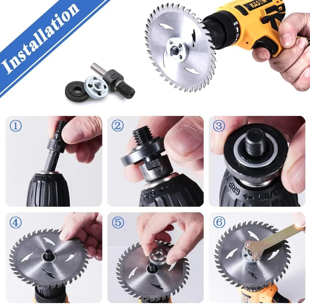 6 in 1 Electric Drill Conversion Angle Grinder Adapter Connecting Rod Kit, 6m...