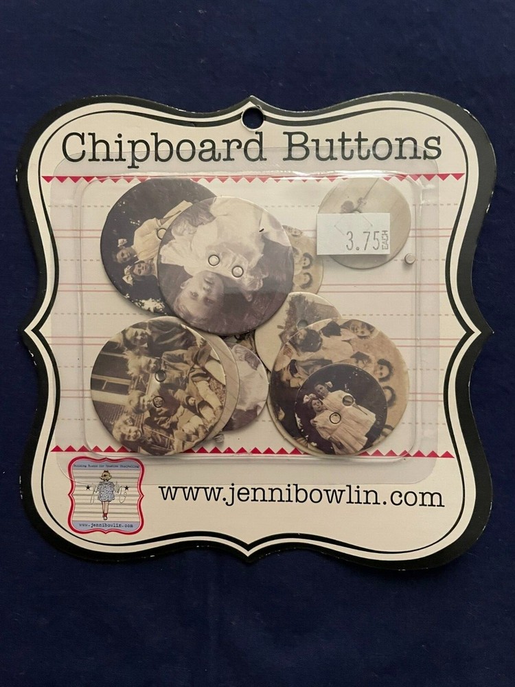 JENNI BOWLIN ASSORTED CHIPBOARD BUTTONS