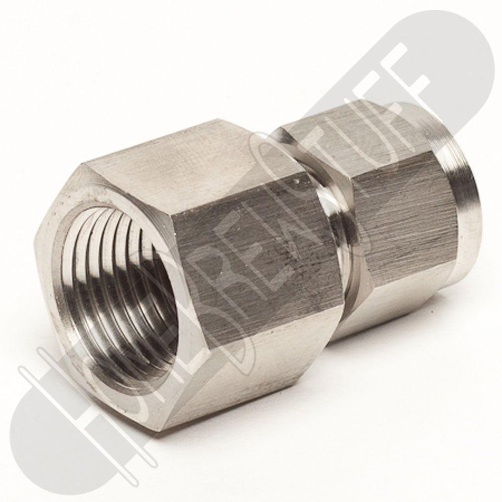 Stainless Steel 1/2" NPT Pipe Compression Fitting 3/8" & 1/2" Tube Connector