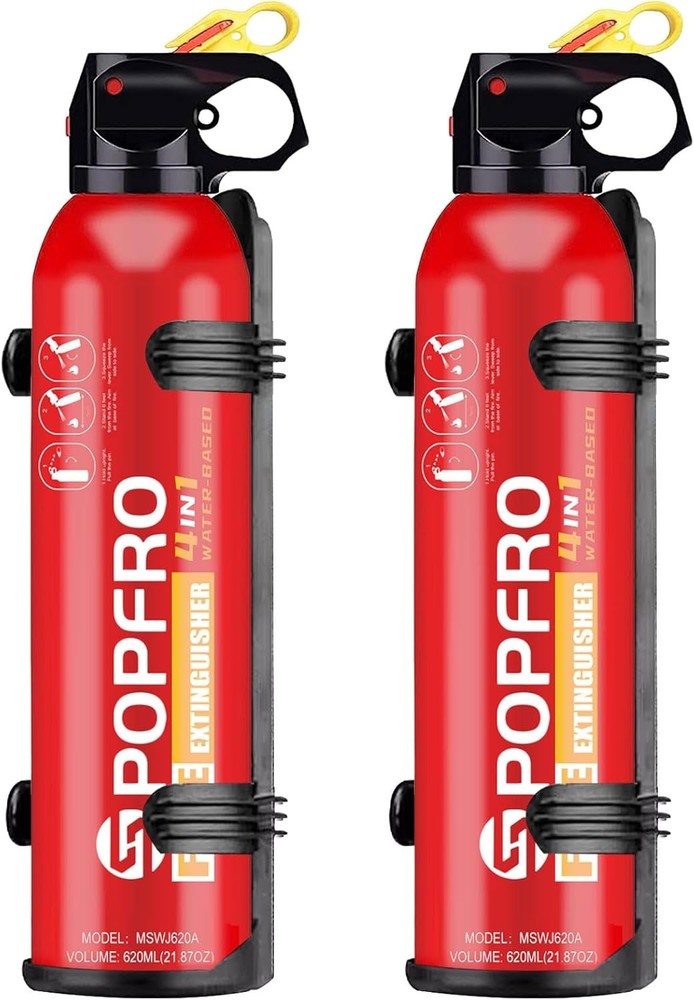 Portable Fire Extinguisher | 4-in-1 Small Fire Extinguisher for Home, Garage, Ki
