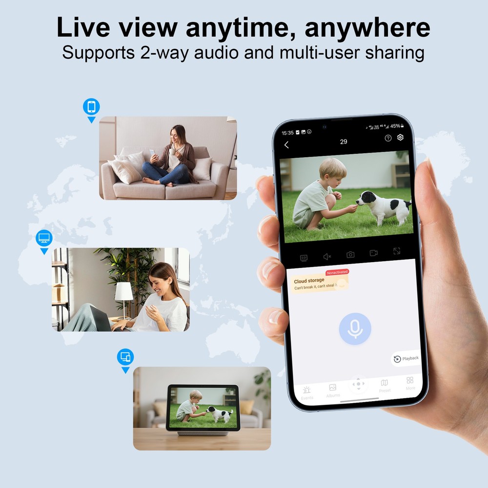 ARCCTV 4MP Solar 100%Wireless Security Camera 4-Pack -Smart Human Detection,IP66
