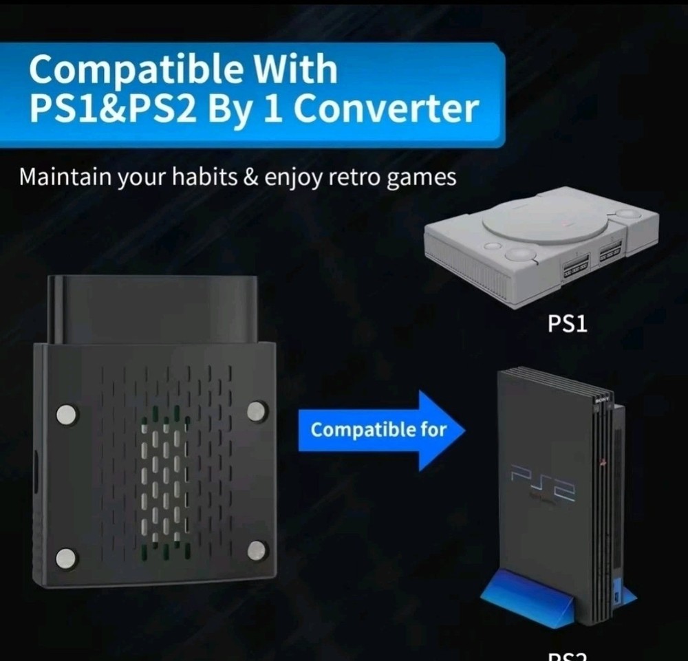 PS1/PS2 RGEEK Bluetooth Adapter for Multiple Wireless Controllers (PlayStation)