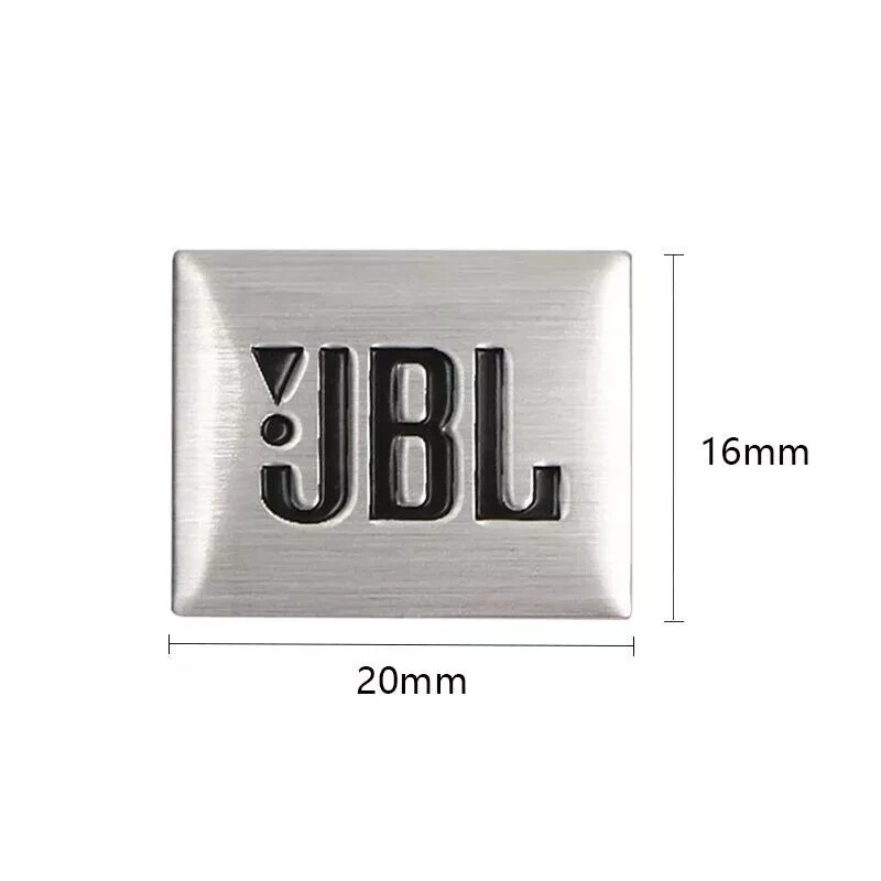 JBL Speaker Replacement Brushed Aluminum Badge Emblem Logo