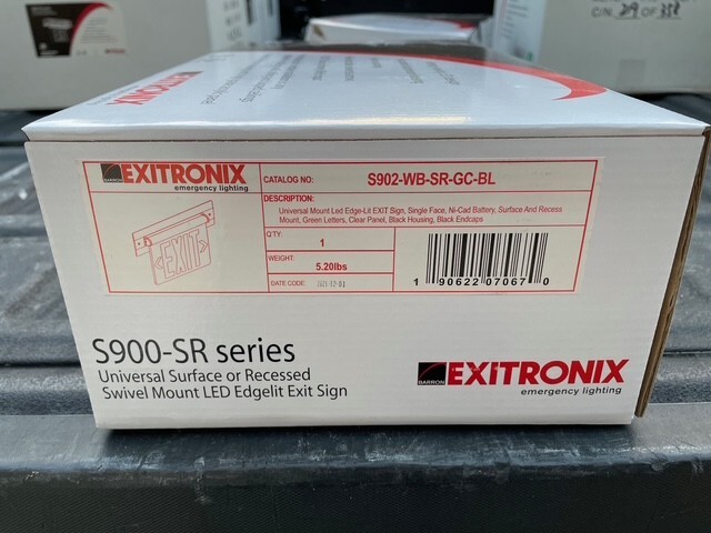 Exitronix Exit Light Green Letters - S902-WB-SR-GC-BL