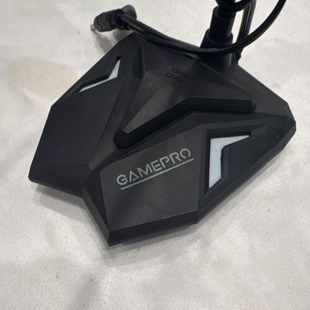 GAMEPRO Gooseneck Desktop Microphone USB & 3.5mm, On/Off Switch, Black