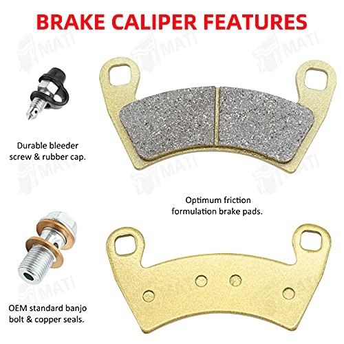 Front Left Right Brake Caliper Set with Pads without Mounting Bracket for