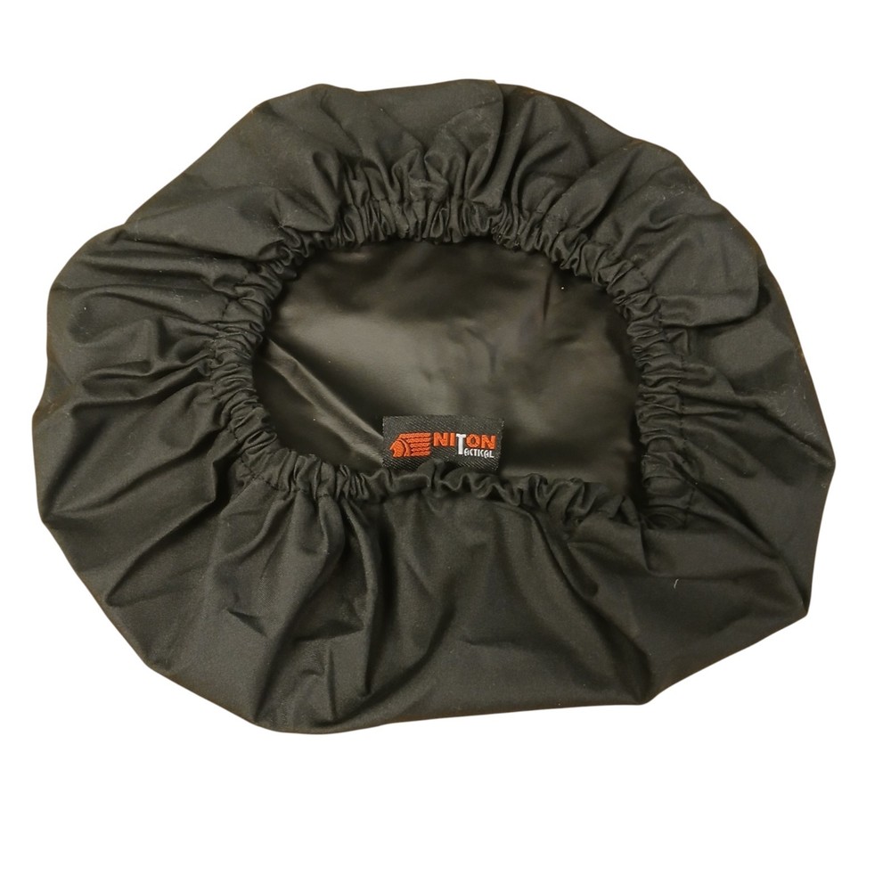 Niton Flat Cap Rain Cover Black Elasticated Waterproof Tactical Hat Protector