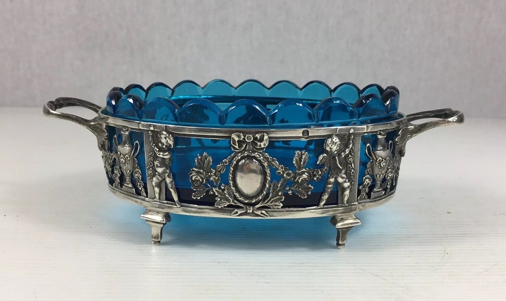 Fine Antique Solid Silver Paillard Freres Centre Piece Bonbon Dish 5.5cm High