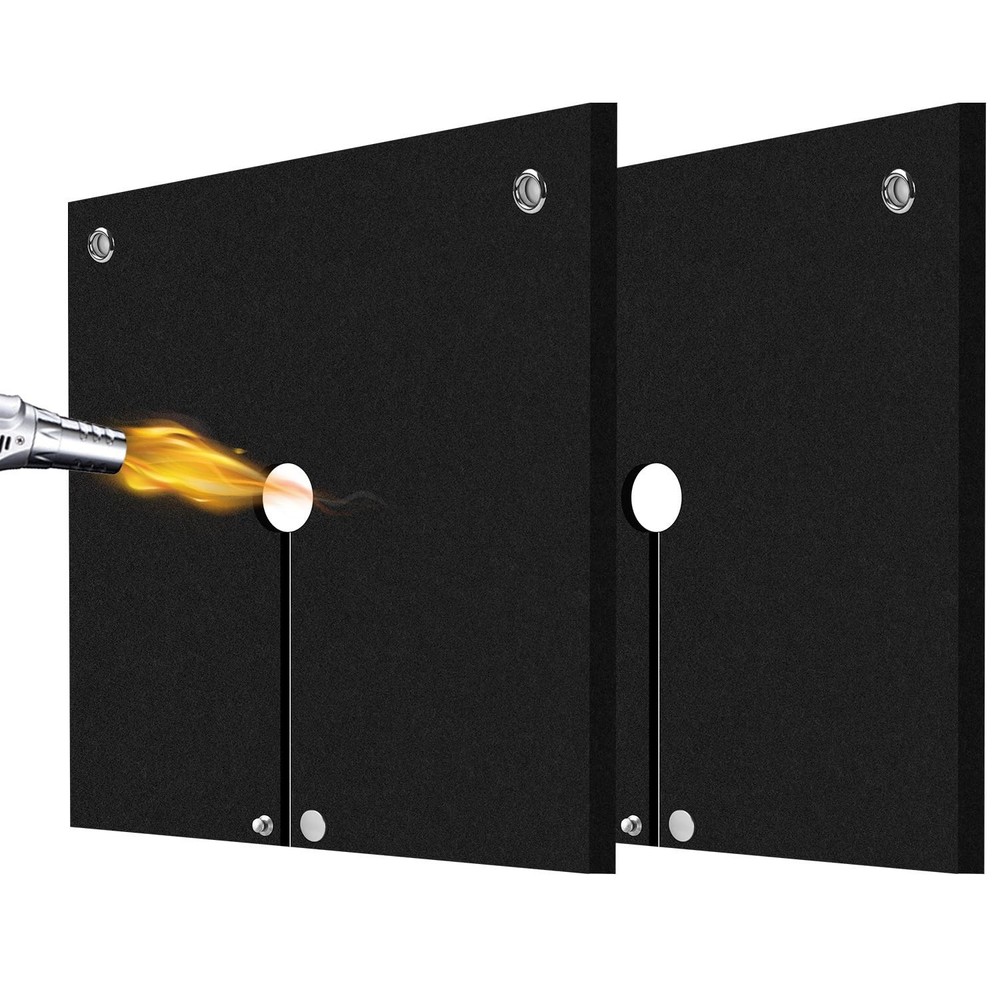 Fireproof Welding Blanket 2 Pack, 1/4" Graphite Carbon Felt, Flame Resistant Mat