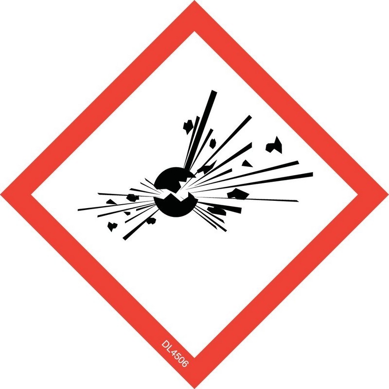 2" x 2" Hazcom-Flame labels (500 per Roll)