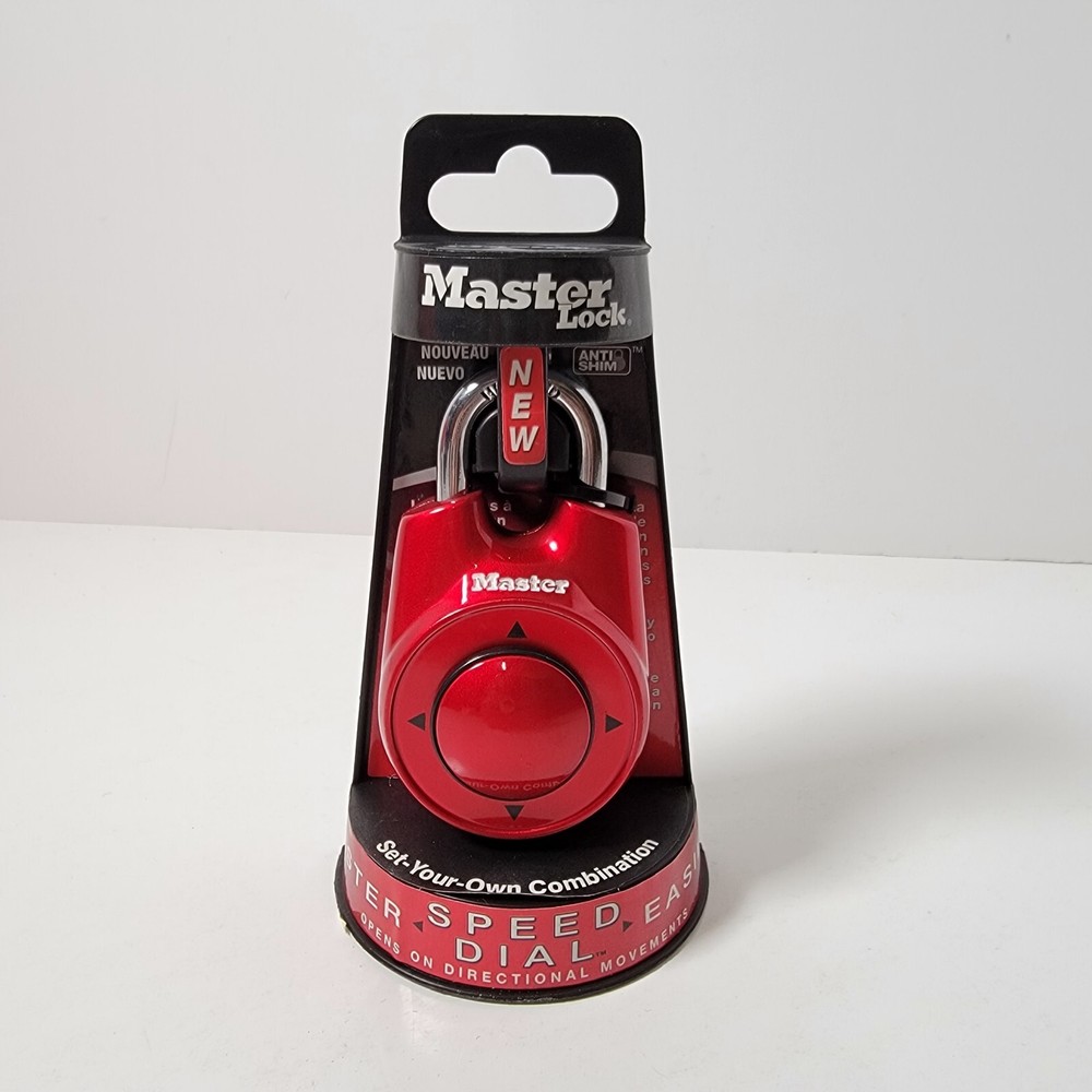 Master Lock 1500ID Speed Dial Combination Lock Red New (Other)
