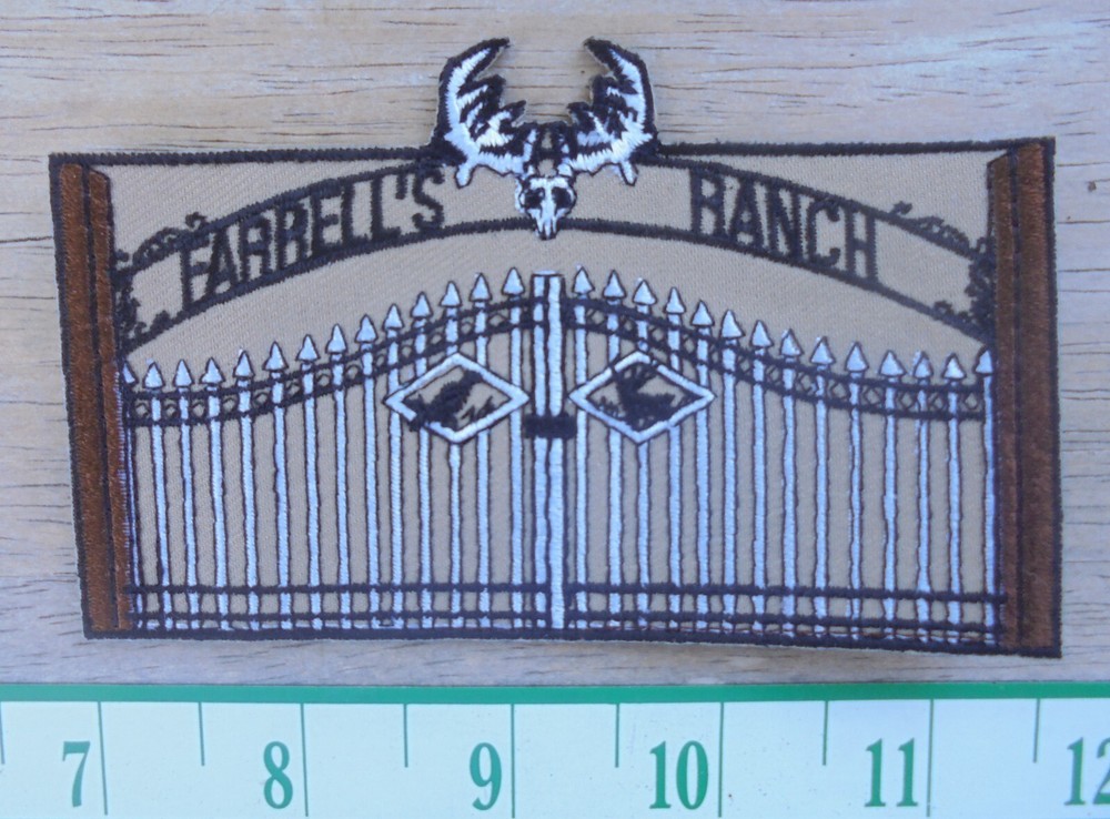 FARRELL'S RANCH IRON-ON CLOTH PATCH NEW 4.5 X 3.75"