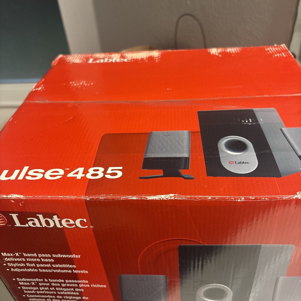 Labtec 3-PieceFlat Panel Multimedia Speaker System TESTED - Works GREAT!