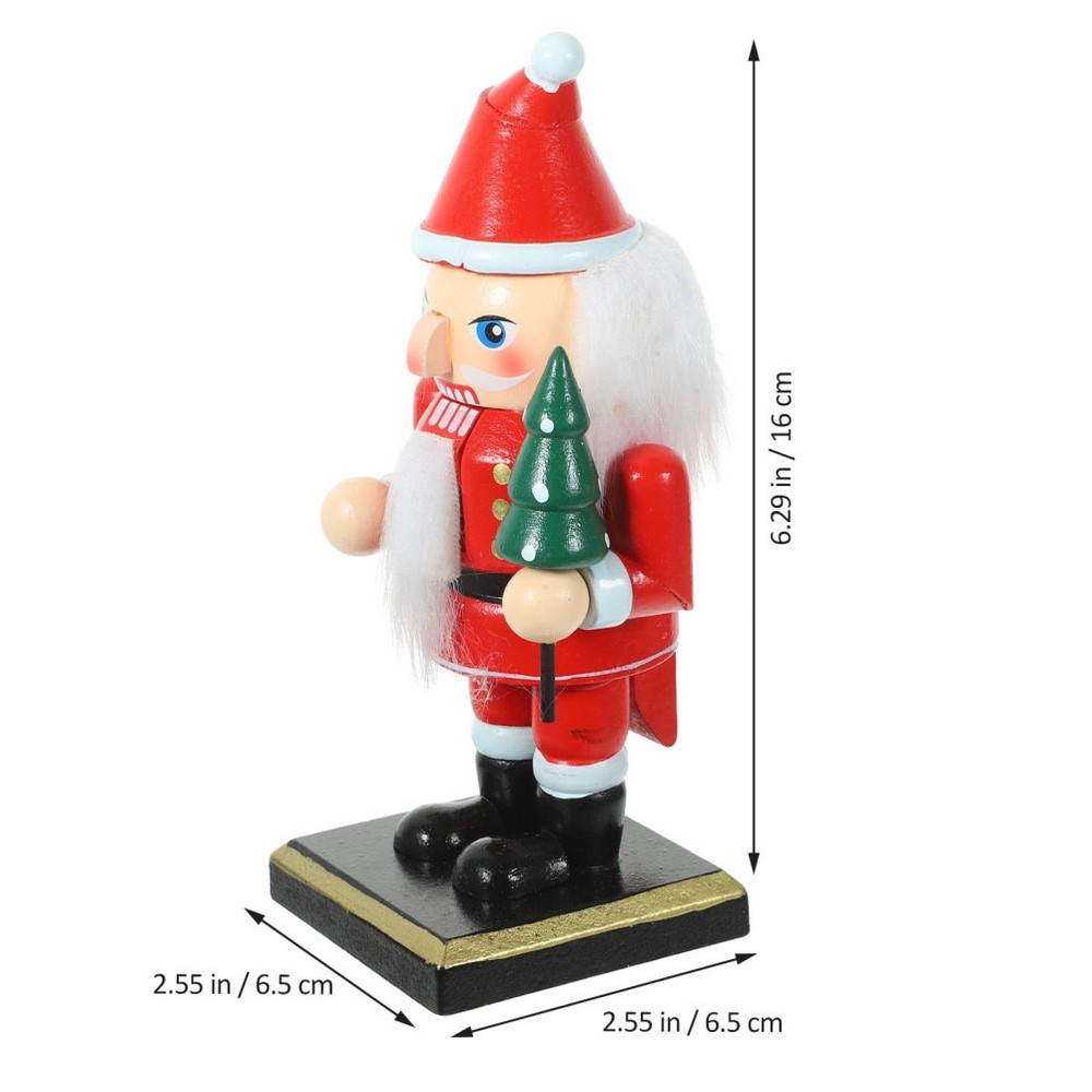 2 Pcs Plastic Nutcracker Mini Figures Decorative Figurines Centerpieces