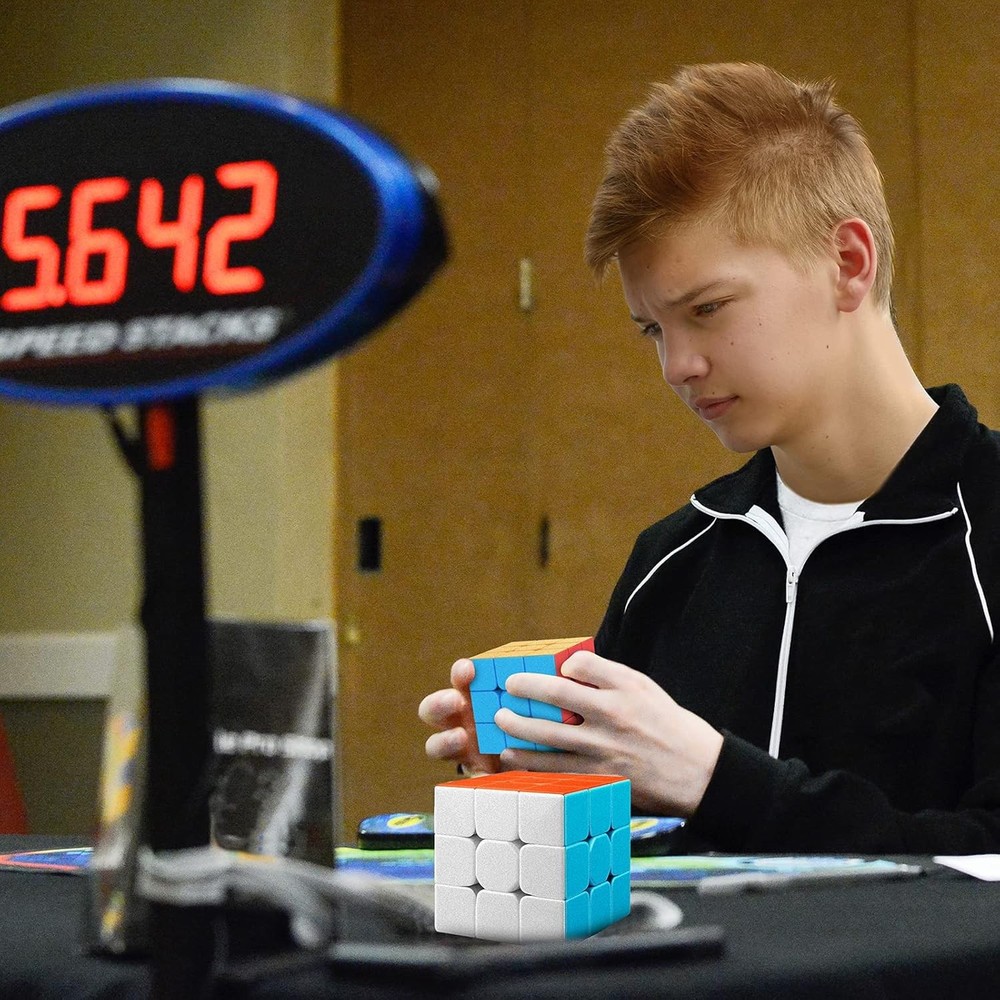 Rubik’S Cube, 3X3 Magnetic Speed Cube, Problem-Solving Brain Teaser, Classic C