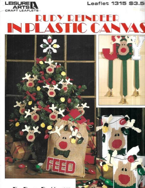 OOP!!! RUDY REINDEER IN PLASTIC CANVAS SUPER CUTE!!!