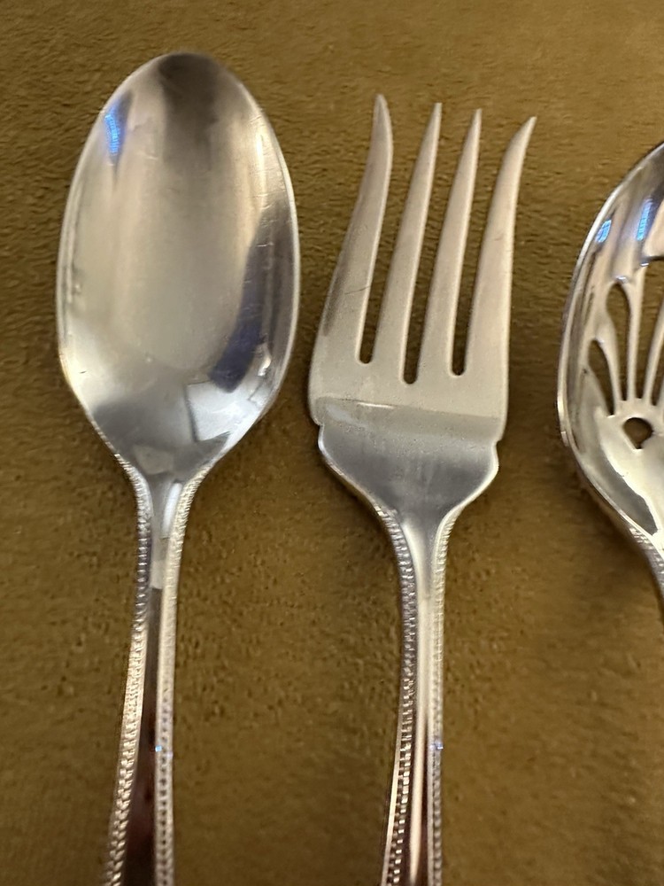 (4) Serving Pieces BRAID Glossy 18/10 Stainless China