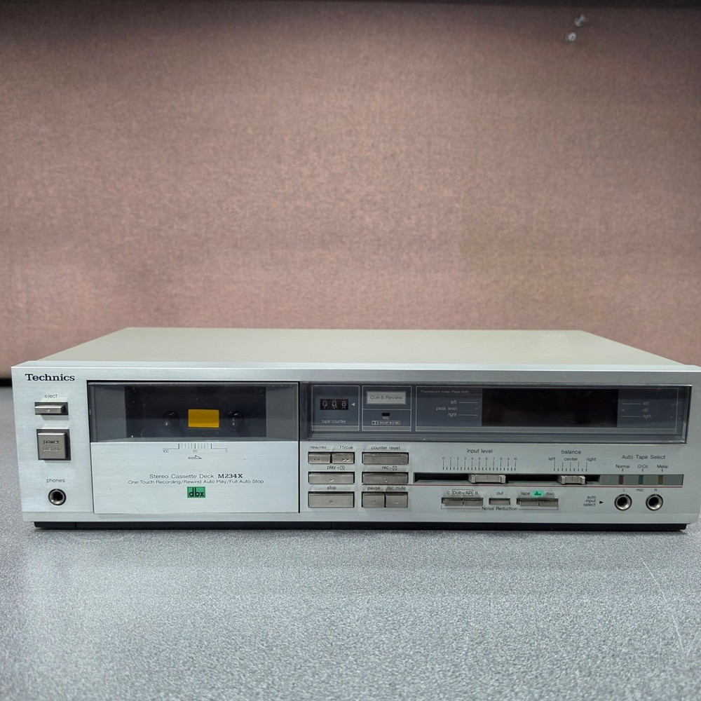 Technics RS-M234X Stereo Cassette Deck Silver Excellent dbx Dolby B C WORKS