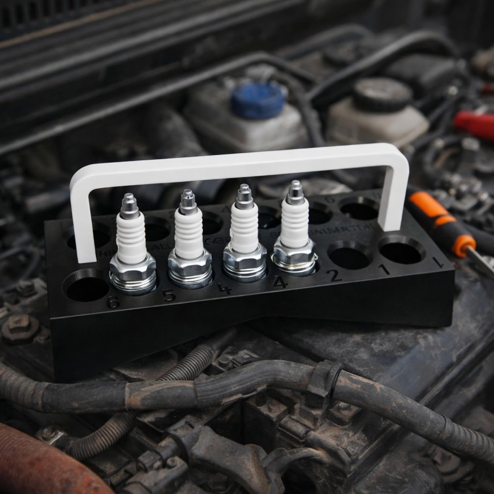 Peak Select Spark Plug Organizer Tray | Spark Plug Storage Holder | Engine Ma...