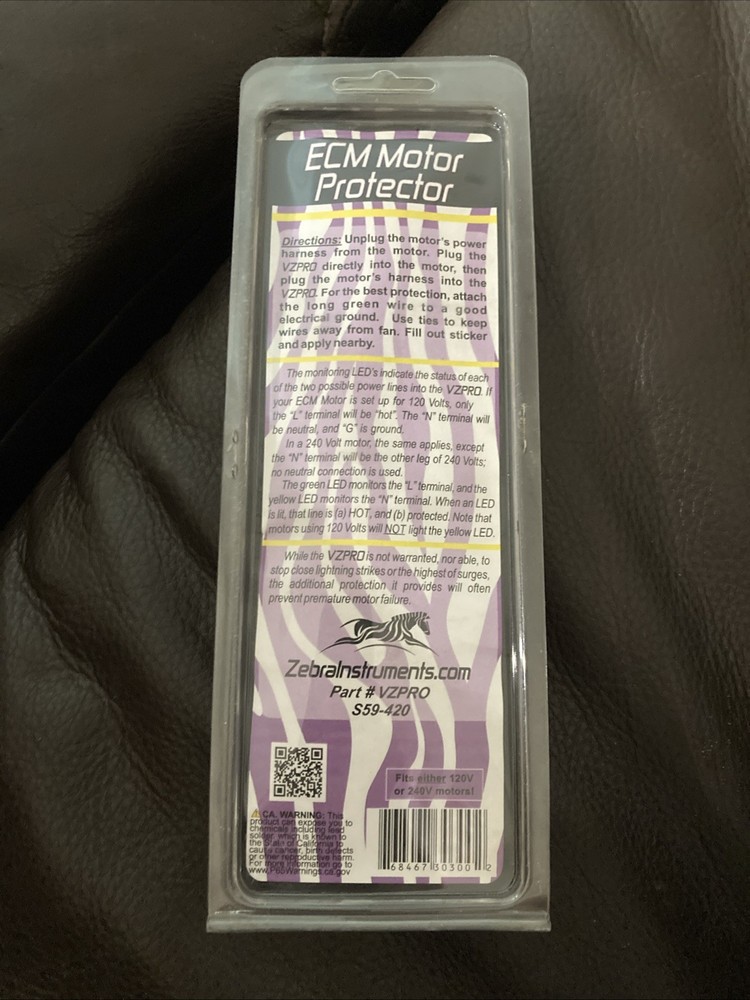 Zebra instruments - VZPRO ECM Motor Protector (120-240V) 5 Pin
