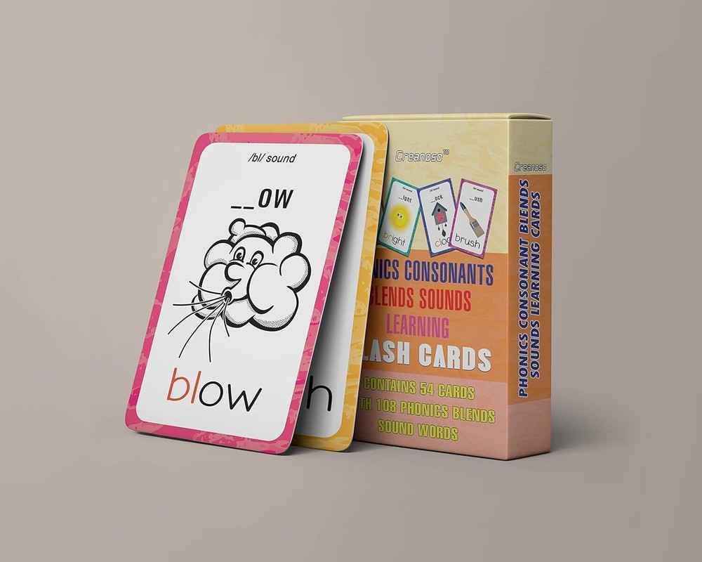 Phonics Consonant Blends Sounds Learning Cards (1-Deck)