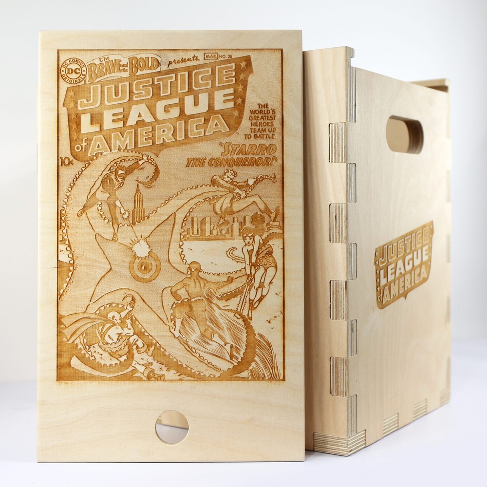 Justice League Timber Comic Storage Box *Comics Not Included