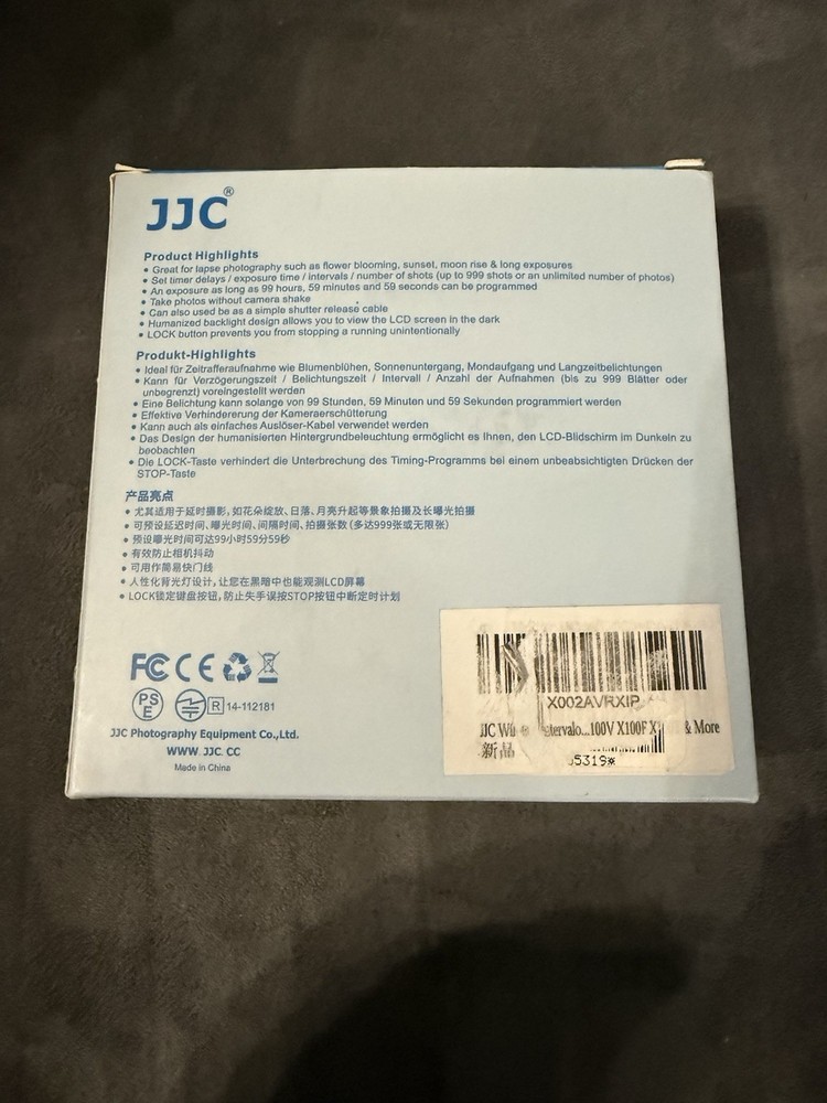 JJC WT-868 100m Wireless LCD Intervalometer Timer Remote For Sony