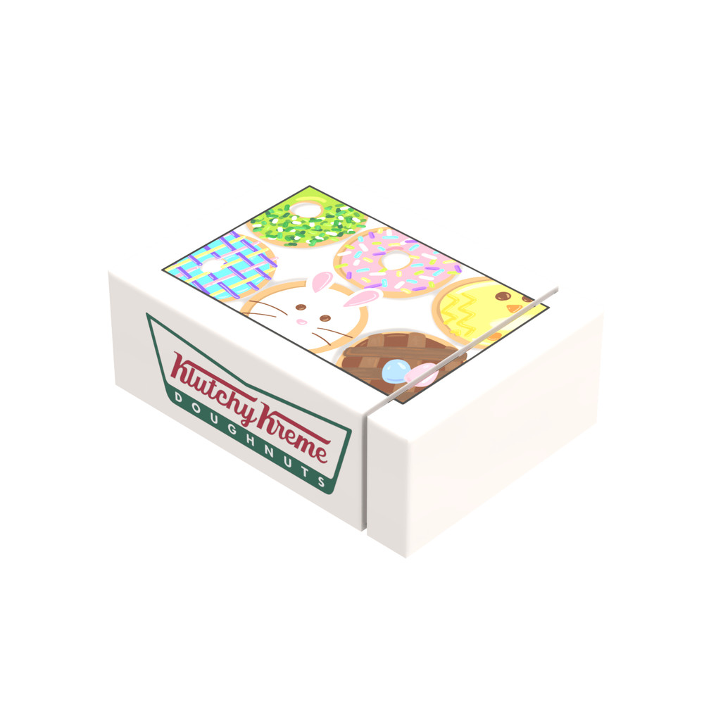 Boxed Donuts - Easter Sweet Treat - Custom Printed Minifig Candy Accessory