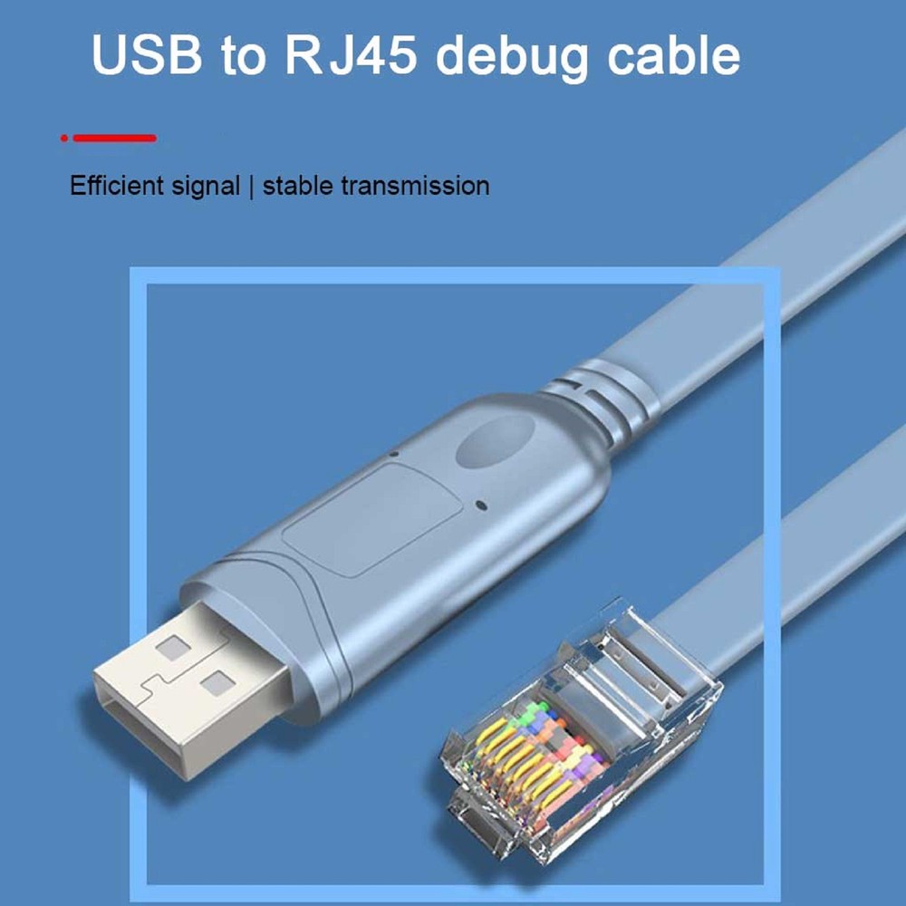USB RJ45 Network Switch Cable For Cisco H3C Router Rollover Console Debug Line d
