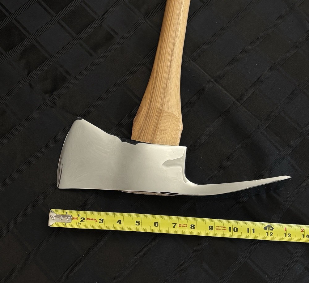 Chrome Pulaski Axe w/Hickory Handle Firefighter Award Presentation Gift