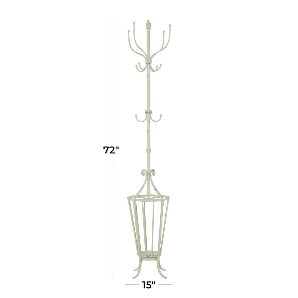 White Metal Coat Rack