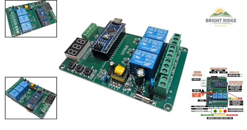 Light Controller Board with Multi-Channel Setup and Easy Programming Interface