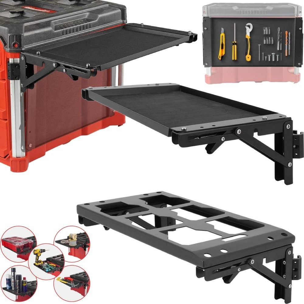 Folding Magnetic Table Compatible with M ilwaukee Packout Tool Box Accessories
