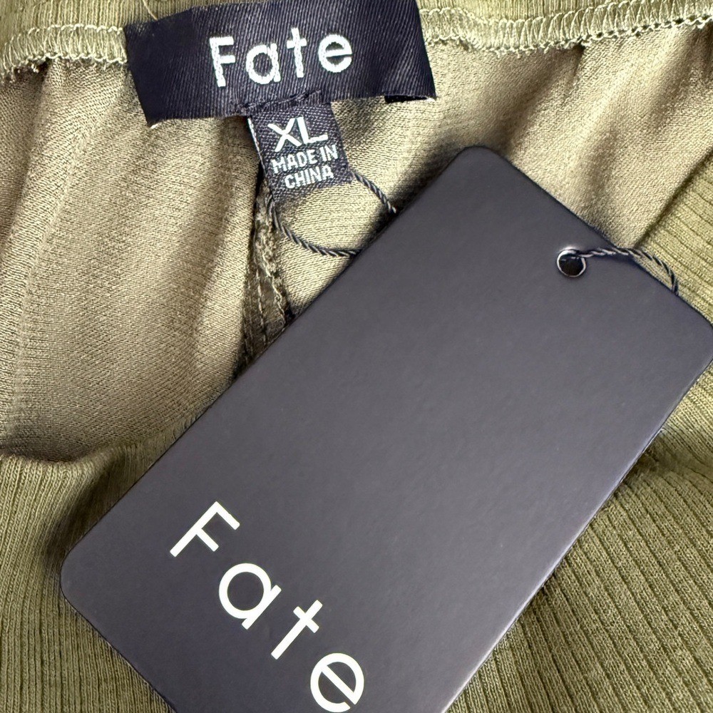 Luxe Look Satin Pocketed Joggers - Olive