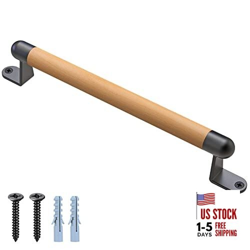 17" Wooden Barn Door Pull Handle, Wooden Fence Gate Pull Handle, 2 Durable