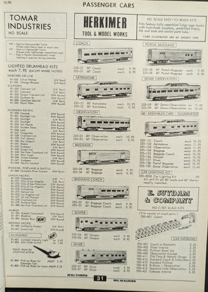 ***VINTAGE 1981 WALTHER'S HO SCALE MODEL TRAIN CATALOG & REFERENCE MANUAL***