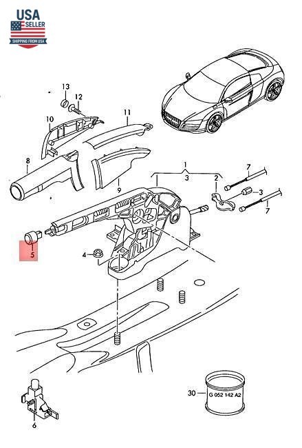 AUDI R8 Press Stud Genuine 420711333A6PS