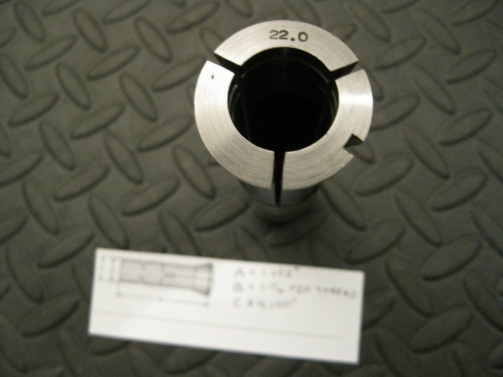 22mm Collet with 1-1/16 x 20 Thread, Unknown Make