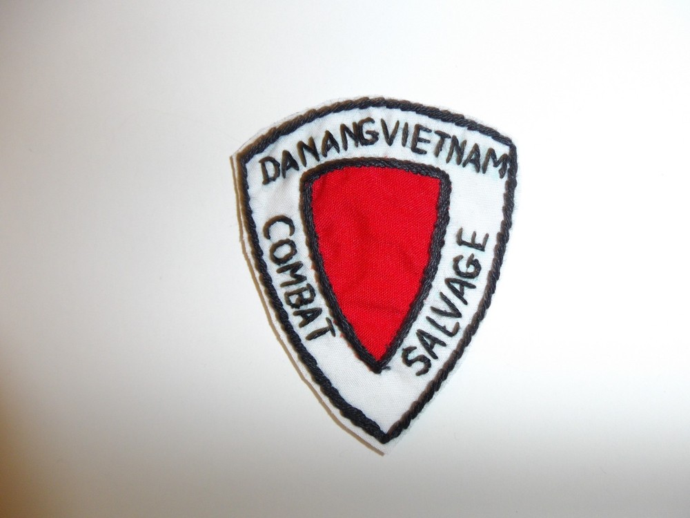 e1327 US Navy Vietnam Combat Salvage Danang hand emb IR26D