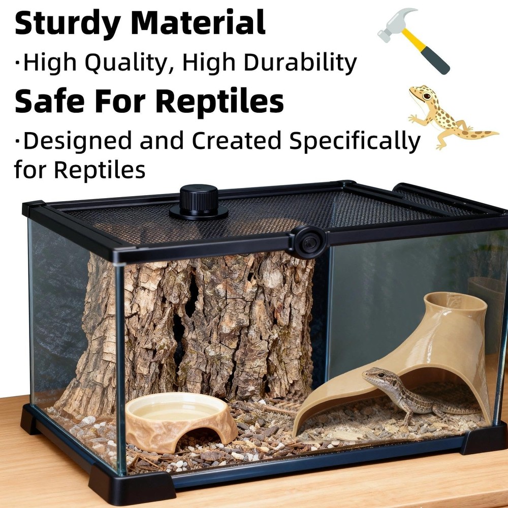 Reptile Underground Corner Cave Viewing Hide Lizard Hognose Snake Gecko