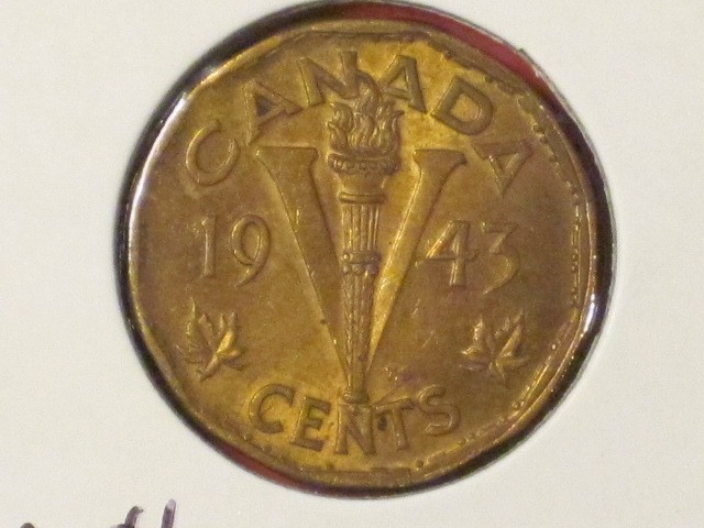 1943 Five Cents- Canada - KM# 40 / Excellent (L2)