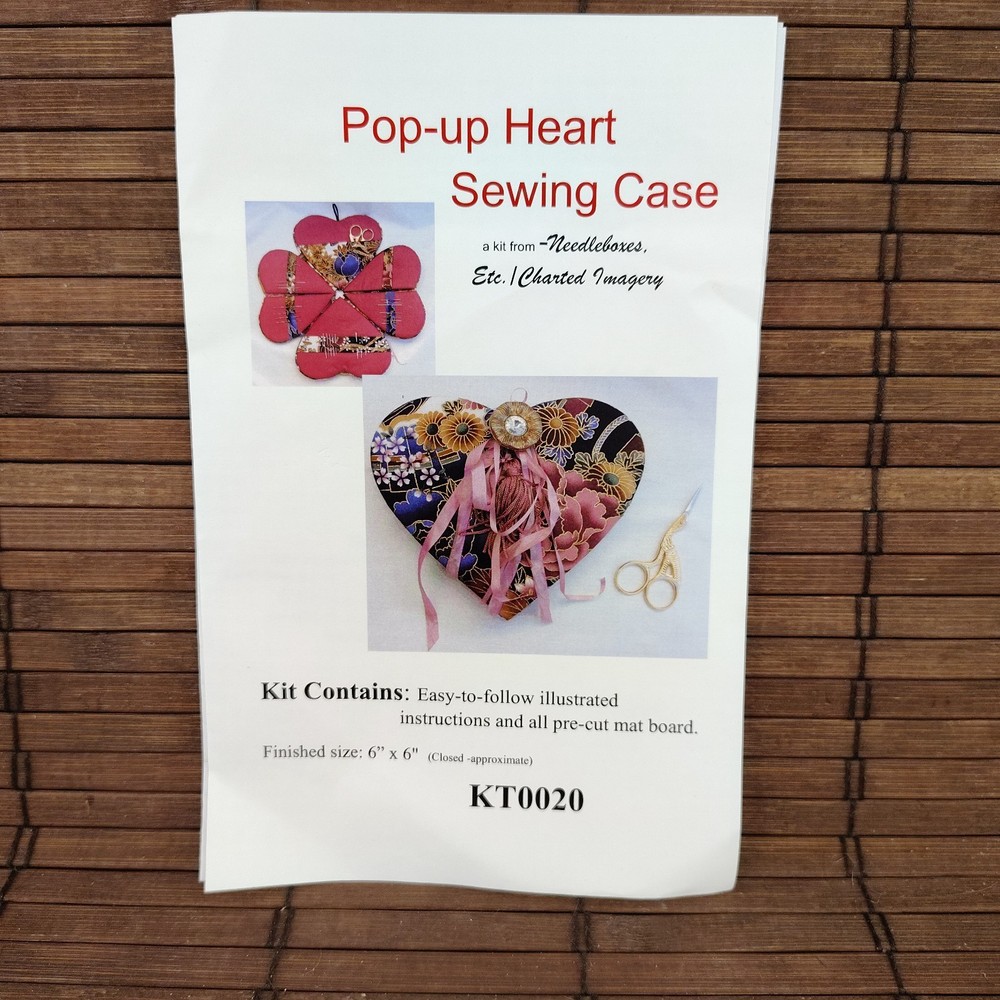 Pop Up Heart Sewing Case Kit By Needleboxes KT 0020