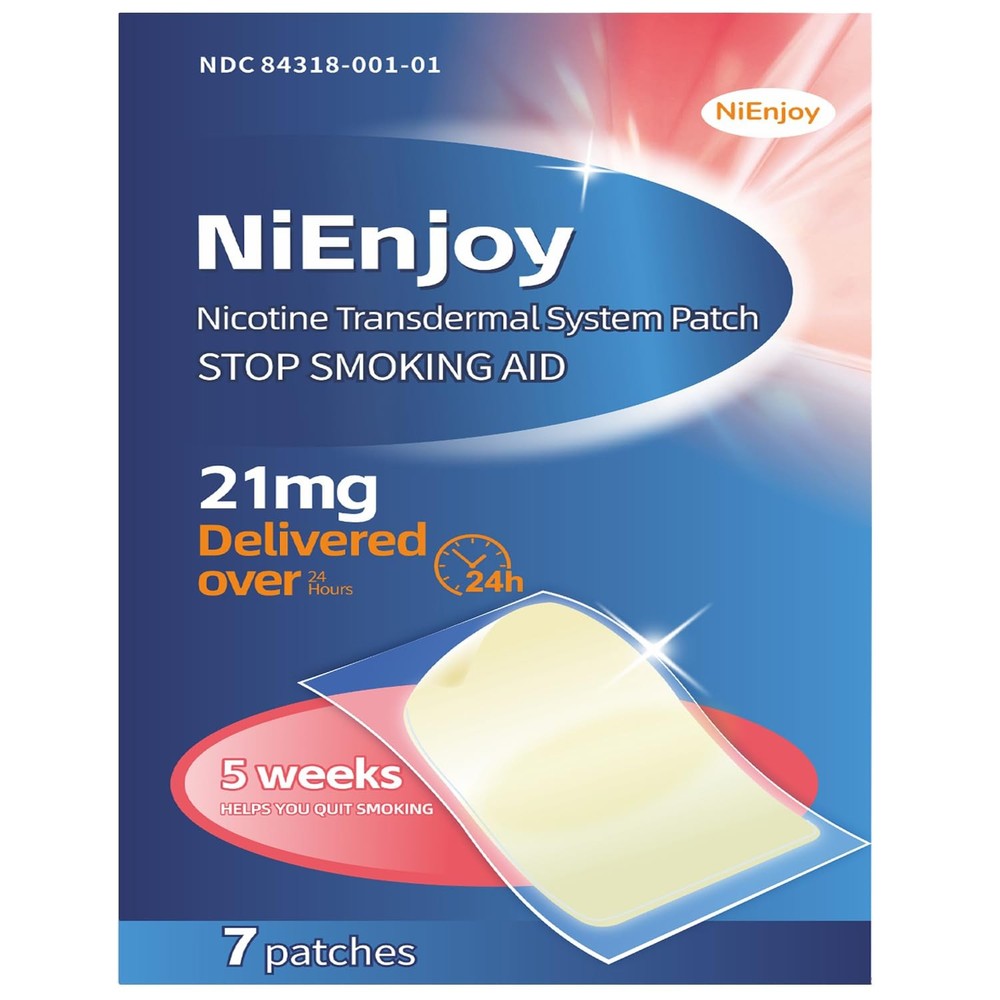 Nicotine Patches, 21mg, One-Step Transdermal Patch, Designed for Different Sm...