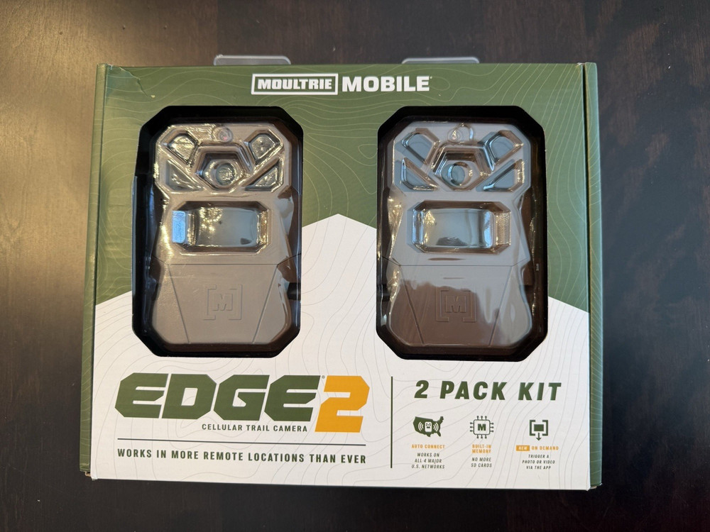 Moultrie Mobile Edge2 Cellular Trail Camera 2 Pack Kit
