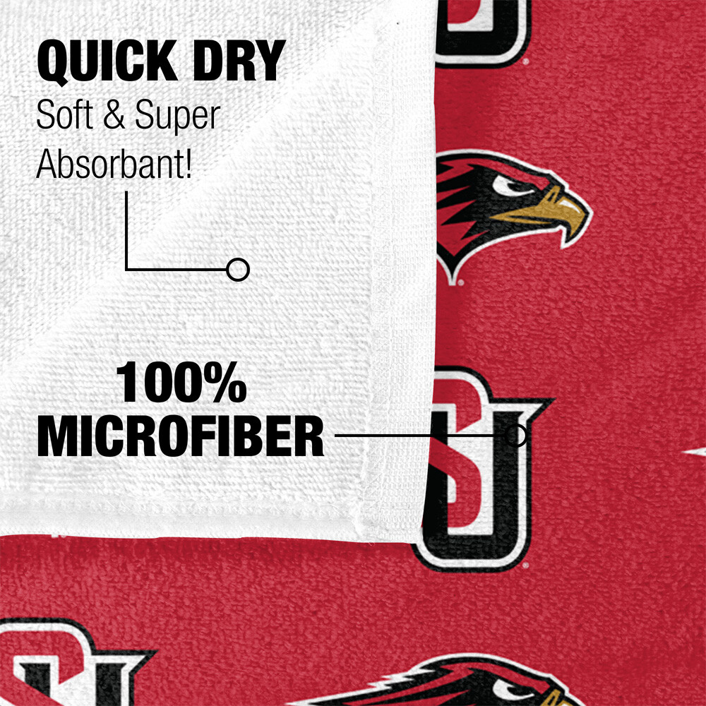 Seattle University Beach Towel/Bath Towel, 30"x60" Logo Pattern